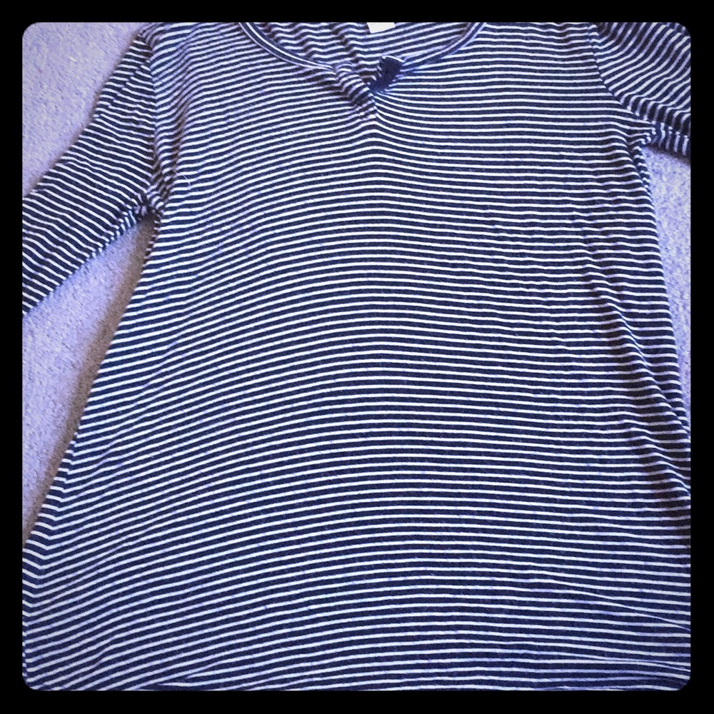 A black and white striped shirt long sleeves